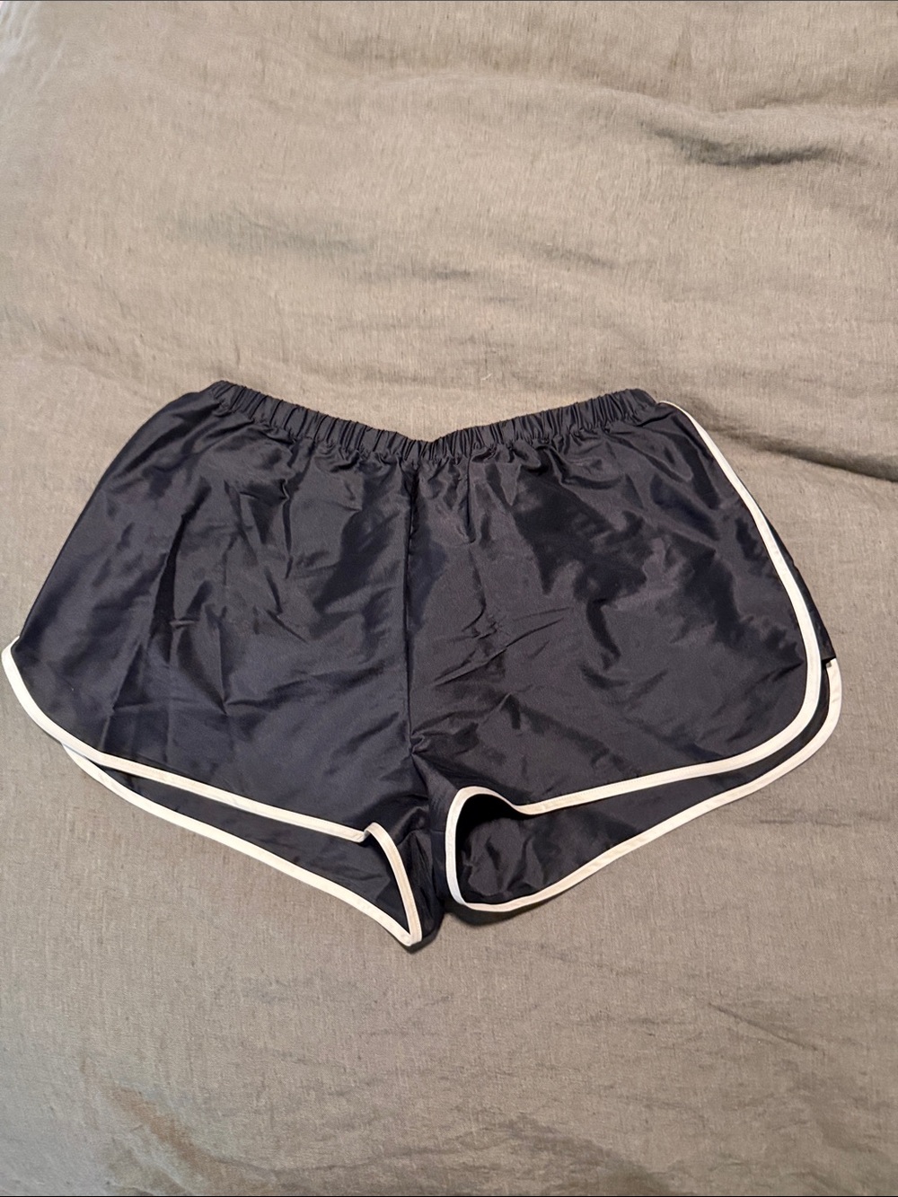 DONNI The Silk Taffeta Racer Stripe Short in Jet - Picture 3 of 7